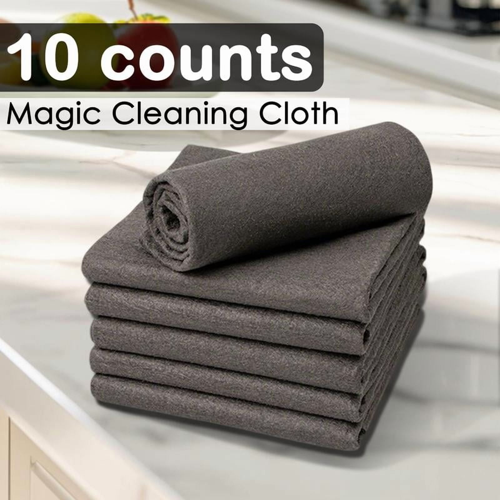 10 Counts Magic Cleaning Cloth, Reuseable Thickened Streak Free Magic Cleaning Wipes, Microfiber Cleaning Cloths for Windows Glass Car